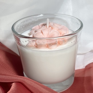 Szójaviasz illatgyertya tojásvirággal - otthon & életmód - gyertya, illat, aroma - gyertya - Meska.hu