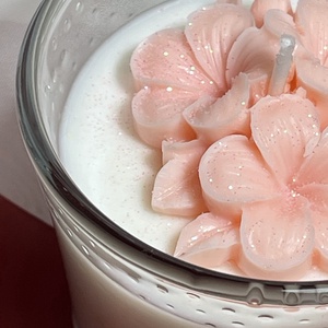 Szójaviasz illatgyertya tojásvirággal - otthon & életmód - gyertya, illat, aroma - gyertya - Meska.hu