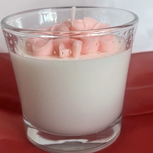 Szójaviasz illatgyertya tojásvirággal - otthon & életmód - gyertya, illat, aroma - gyertya - Meska.hu