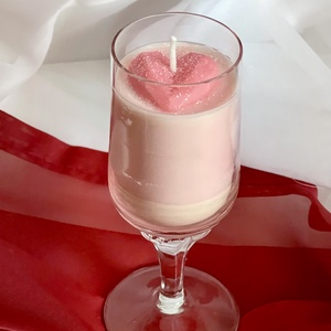 Szójaviasz illatgyertya szívecskével, Otthon & Életmód, Gyertya, illat, aroma, Gyertya, Gyertya-, mécseskészítés, MESKA