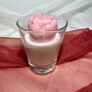 Szójaviasz illatgyertya bazsarózsával - Meska.hu