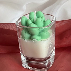 Szójaviasz illatgyertya Zöld pozsgás - Meska.hu