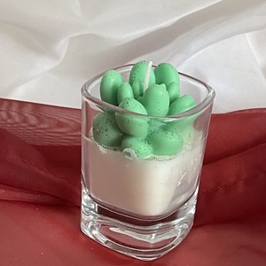 Szójaviasz illatgyertya Zöld pozsgás - otthon & életmód - gyertya, illat, aroma - gyertya - Meska.hu