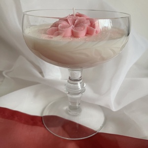 Szójaviasz illatgyertya desszertpohárban, Otthon & Életmód, Gyertya, illat, aroma, Gyertya, Gyertya-, mécseskészítés, MESKA