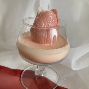 Szójaviasz illatgyertya tulipánnal, Otthon & Életmód, Gyertya, illat, aroma, Gyertya, , MESKA