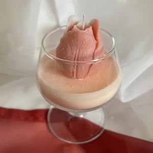 Szójaviasz illatgyertya tulipánnal - otthon & életmód - gyertya, illat, aroma - gyertya - Meska.hu