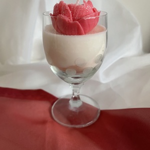 Szójaviasz illatgyertya szív alakú bazsarózsával, Otthon & Életmód, Gyertya, illat, aroma, Gyertya, , MESKA