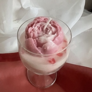 Szójaviasz illatgyertya bazsarózsával - otthon & életmód - gyertya, illat, aroma - gyertya - Meska.hu