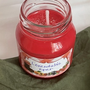 Levendulás eperdzsem illatgyertya - otthon & életmód - gyertya, illat, aroma - illatviasz - Meska.hu
