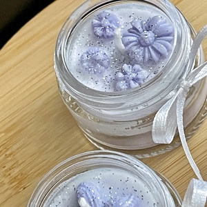 Mini üveges illatmécses szett levendulás - otthon & életmód - gyertya, illat, aroma - gyertya - Meska.hu