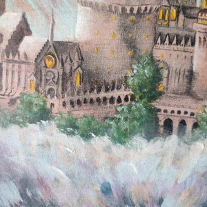 Roxfort - új kezdet - Hogwarts - new beginning - Akril festmény feszített vásznon - művészet - festmény - akril - Meska.hu