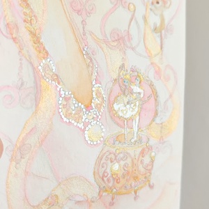 Eredeti akvarell balettos ékszerdoboz festmény képeslap - művészet - festmény - akvarell - Meska.hu