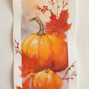 Eredeti akvarell festmény könyvjelző - Meska.hu