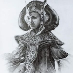 Eredeti Amidala királynő portré grafika - Meska.hu