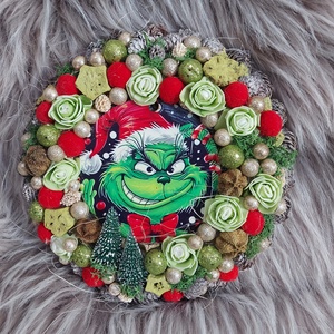 Grincs kopogtató  - karácsony - karácsonyi lakásdekoráció - karácsonyi ajtódíszek - Meska.hu