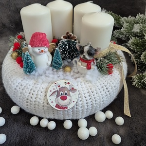 Nagyméretű adventi koszorú  - karácsony - adventi díszek - adventi koszorú - Meska.hu