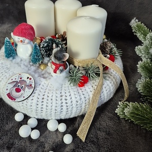 Nagyméretű adventi koszorú  - karácsony - adventi díszek - adventi koszorú - Meska.hu