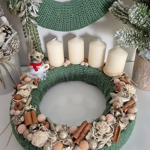 Adventi koszorú  - karácsony - adventi díszek - adventi koszorú - Meska.hu