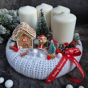 Adventi koszorú  - karácsony - adventi díszek - adventi koszorú - Meska.hu