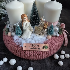 Adventi koszorú , Karácsony, Adventi díszek, Adventi koszorú, Virágkötés, MESKA