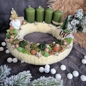 Adventi koszorú , Karácsony, Adventi díszek, Adventi koszorú, Virágkötés, MESKA