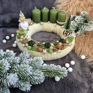 Adventi koszorú  - karácsony - adventi díszek - adventi koszorú - Meska.hu
