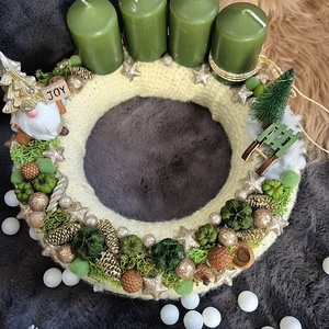 Adventi koszorú  - karácsony - adventi díszek - adventi koszorú - Meska.hu