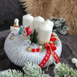 Adventi koszorú , Karácsony, Adventi díszek, Adventi koszorú, Virágkötés, MESKA