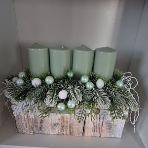 Adventi asztaldísz  - karácsony - adventi díszek - adventi asztaldísz - Meska.hu