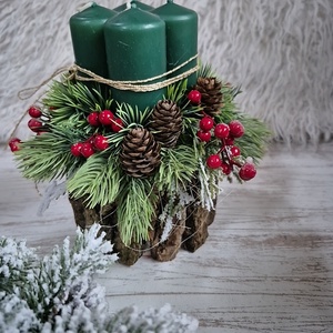 Adventi asztaldísz  - karácsony - adventi díszek - adventi asztaldísz - Meska.hu