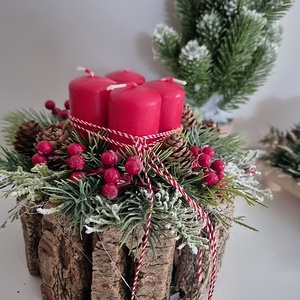 Asztaldísz adventi  - karácsony - adventi díszek - adventi asztaldísz - Meska.hu