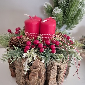 Asztaldísz adventi  - karácsony - adventi díszek - adventi asztaldísz - Meska.hu