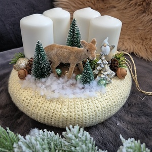 Adventi koszorú  - karácsony - adventi díszek - adventi koszorú - Meska.hu