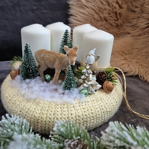 Adventi koszorú  - karácsony - adventi díszek - adventi koszorú - Meska.hu