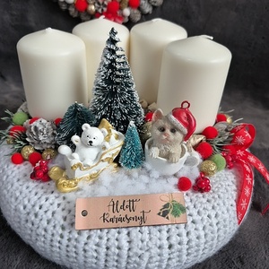 Adventi koszorú  - karácsony - adventi díszek - adventi koszorú - Meska.hu
