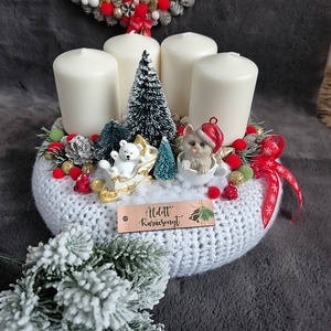 Adventi koszorú  - karácsony - adventi díszek - adventi koszorú - Meska.hu