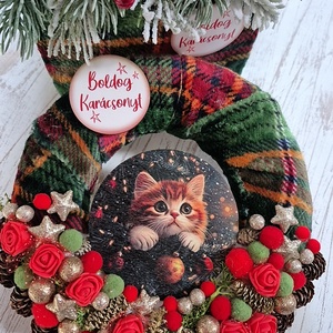 Kopogtató , Otthon & Életmód, Dekoráció, Ajtó- és ablak dekoráció, Ajtódísz & Kopogtató, Virágkötés, MESKA