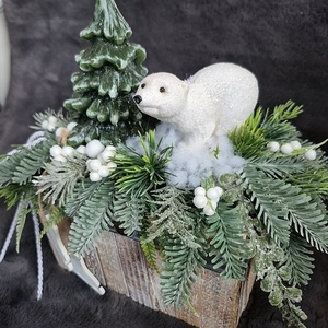 Gyertyás asztaldísz  - karácsony - adventi díszek - adventi asztaldísz - Meska.hu