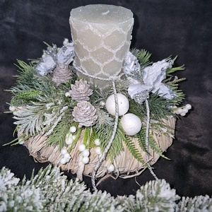 Asztaldísz  - karácsony - adventi díszek - adventi asztaldísz - Meska.hu