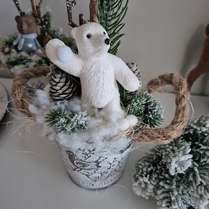 Fenyőfa dekoráció  - karácsony - karácsonyi lakásdekoráció - karácsonyfa szoknya, karácsonyfa alátét - Meska.hu