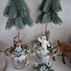 Fenyőfa dekoráció  - karácsony - karácsonyi lakásdekoráció - karácsonyfa szoknya, karácsonyfa alátét - Meska.hu