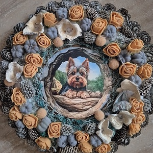 Kopogtató Yorkshire - otthon & életmód - dekoráció - ajtó- és ablak dekoráció - ajtódísz & kopogtató - Meska.hu