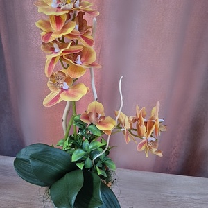 Orchidea asztaldísz  - otthon & életmód - virágdekoráció - virágdíszek - asztali virágdísz - Meska.hu