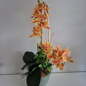 Orchidea asztaldísz  - otthon & életmód - virágdekoráció - virágdíszek - asztali virágdísz - Meska.hu