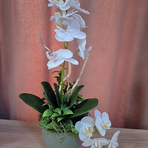 Orchidea cserepben  - otthon & életmód - virágdekoráció - virágdíszek - virágdísz kaspóban - Meska.hu