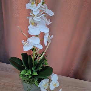 Orchidea cserepben  - otthon & életmód - virágdekoráció - virágdíszek - virágdísz kaspóban - Meska.hu