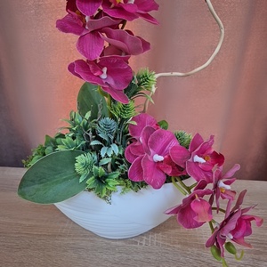 Asztaldísz orchidea  - otthon & életmód - virágdekoráció - virágdíszek - virágdísz kaspóban - Meska.hu