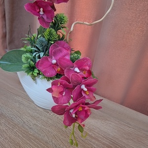 Asztaldísz orchidea  - otthon & életmód - virágdekoráció - virágdíszek - virágdísz kaspóban - Meska.hu