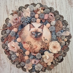 Cicás kopogtató  - otthon & életmód - dekoráció - ajtó- és ablak dekoráció - ajtódísz & kopogtató - Meska.hu