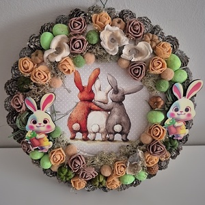 Nyuszis kopogtató  - otthon & életmód - dekoráció - ajtó- és ablak dekoráció - ajtódísz & kopogtató - Meska.hu